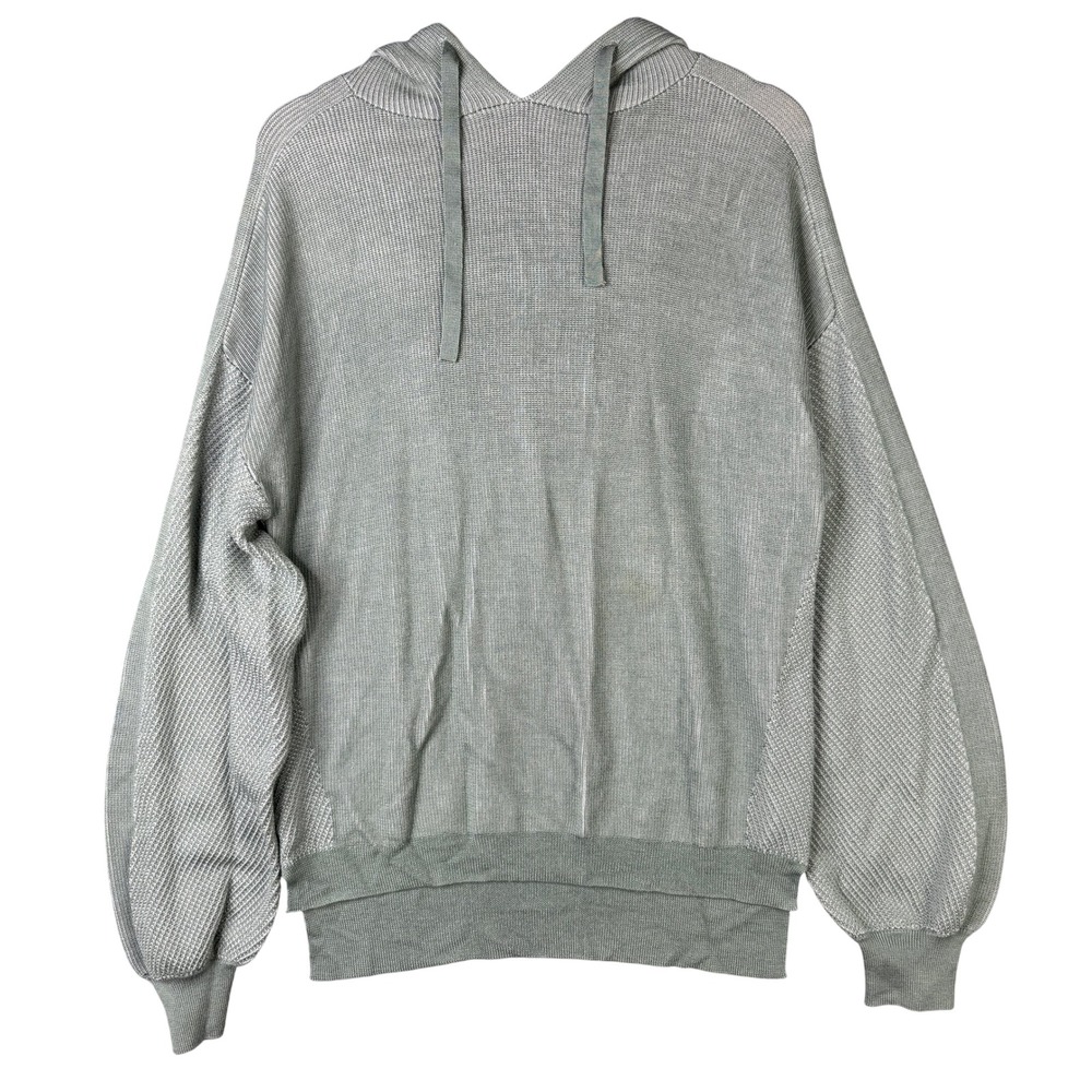 Holden Hybrid Knit Wool Tencel Hoodie Sage Green Men Small Relaxed Pullover